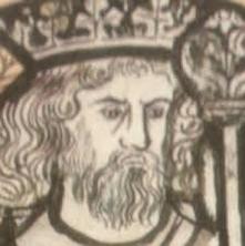 King Arthur and three knights slaying the heathen kings. The Fall of  Princes , abridged. England, S. E. (